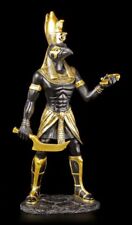 Egyptian Warrior Figure - Horus Black-Gold - Egypt Decor Statue God