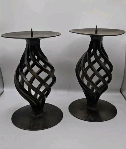 Vintage pair wrought iron - pair,