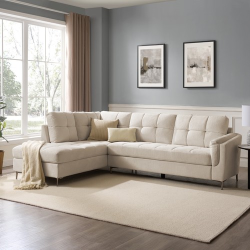 Seater beige sofa left - beige,