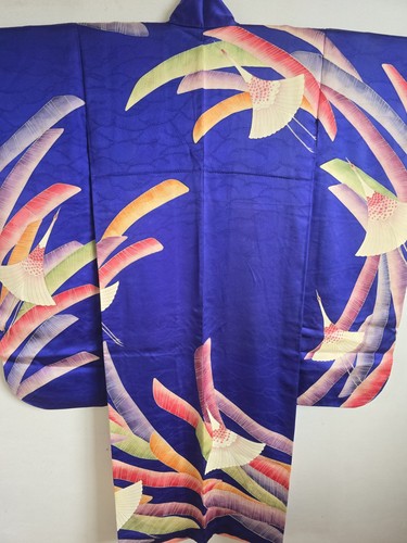 Japanese silk kimono robe - kimono,