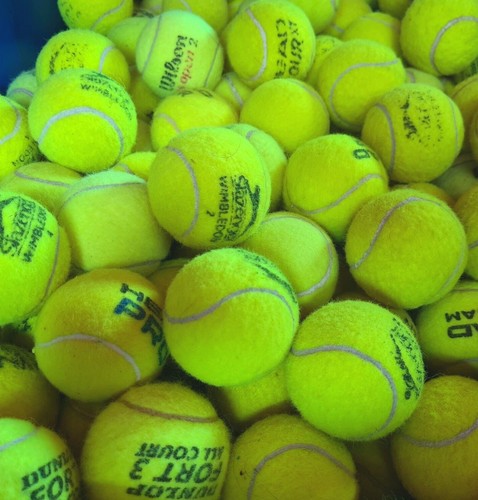 100 used branded tennis - branded, balls