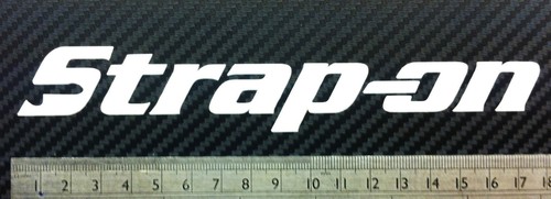 Strap sticker tool - strap, on