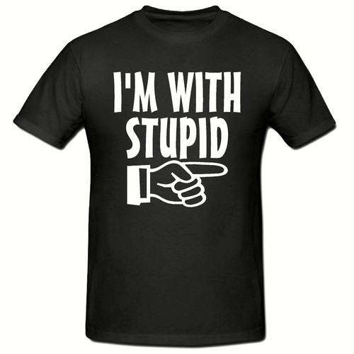 With stupid shirt - with,