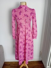 Vintage 70s Pink  Floral Print
