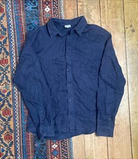 Brioni Linen Shirt Navy Blue