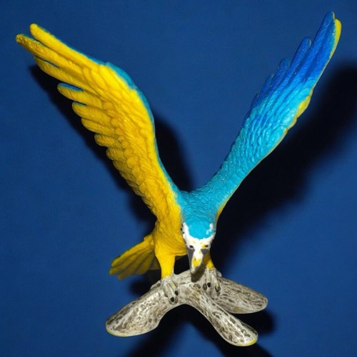 Schleich blue macaw - blue, bird