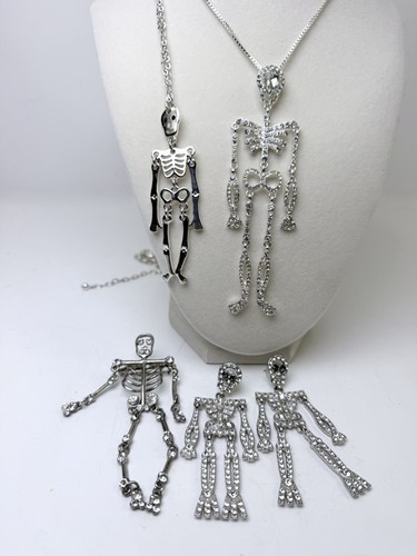 Halloween skeleton jewelry lot - halloween,