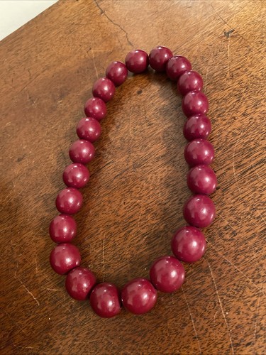 Red painted wooden - wooden, bead