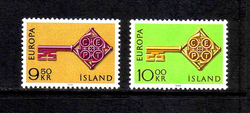 Iceland 1968 europa complete - europa,