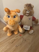 Vintage Teddy Ruxpin and Grubby - working