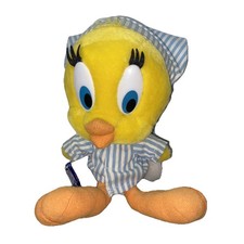 Tweety Pie Pyjamas Plush 8” Soft Toy Looney Tunes Warner Bros Vintage 1998