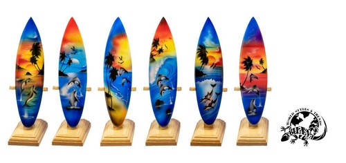 Surfboard 30cm wooden model - surfboard, on