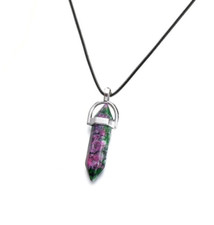 Natural Quartz Chakra Crystal Healing Point Cut Gemstone Pendant Reiki Necklace