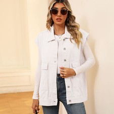 Ladies Denim Gilet Jacket