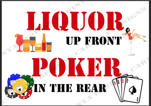 Liquor front poker the - front, in