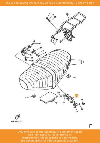 Yamaha seat lock assy - lock,