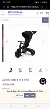 Zummi Blaze Baby Trike 6-in-1 Kids Tricycle That Grows with Your Baby