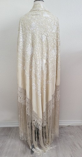 Antique hand embroidered silk - hand,