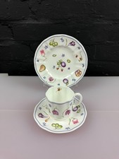 Royal Crown Derby Chatsworth A.1329 Coffee Trio Cup Saucer and Side Plate Set