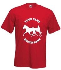 Personalised Horse and Cart T-Shirt, Pony and Trap TShirt Horse Riding Top (H13)