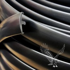 BLACK DOUBLE LIP T TRIM EDGING FOR 15MM FURNITURE BOARD 20 METERS