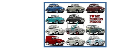 Morris minor metal sign - metal,