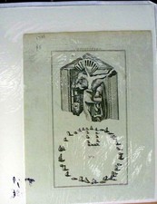 Original Old Antique Print