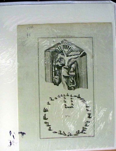 Original old antique print - antique,