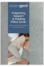 dreamgenii Pregnancy Support and Feeding Pillow Spare Cover - Grey Marl Cotton 