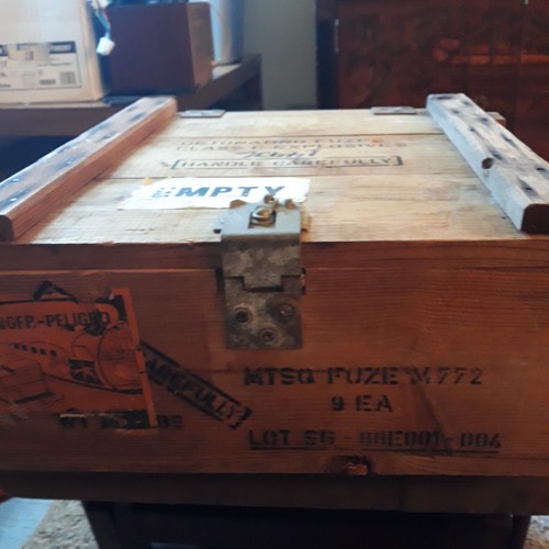 Vintage wooden military crate - vintage,