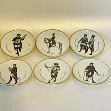 Miniature West German Collectible Plates Of Miners In Parade Uniform x 6