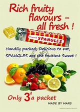 Old Spangles Sweets Poster