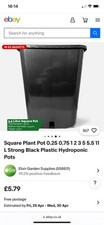 Elixir Square Plant Pots, For Hydroponic, Soil, 5.5liter Strong Plastic 