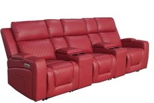 SOFAINSTORE Red Leather Cinema