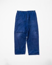Vintage 80s Blue HBT Workwear Trousers / 34x28