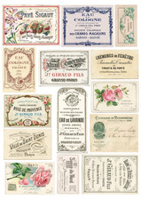 French Ephemera Labels - 1xA4