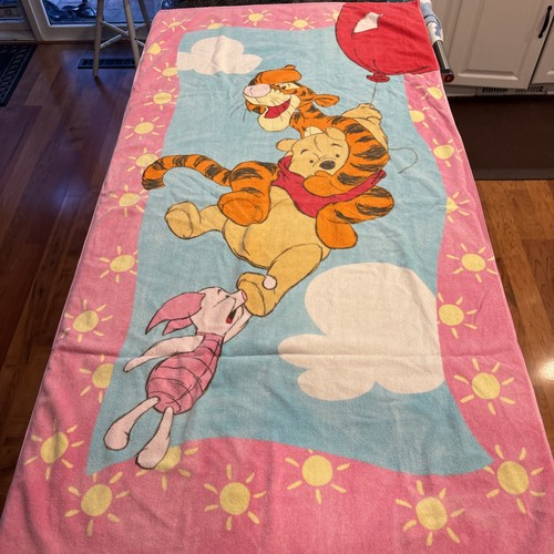 Vtg disney beach - towel, pooh