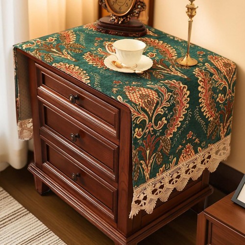 Nightstand cover with lace - nightstand,