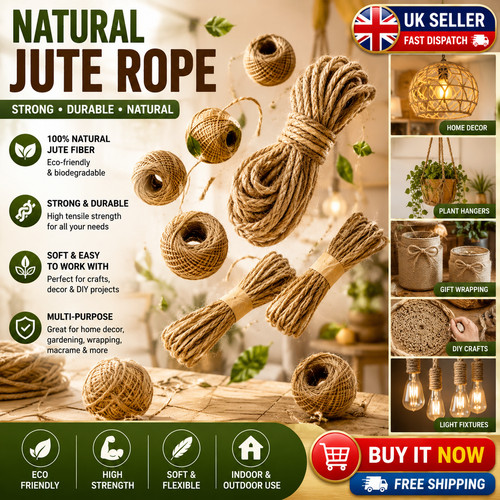 Natural jute rope - natural, twine