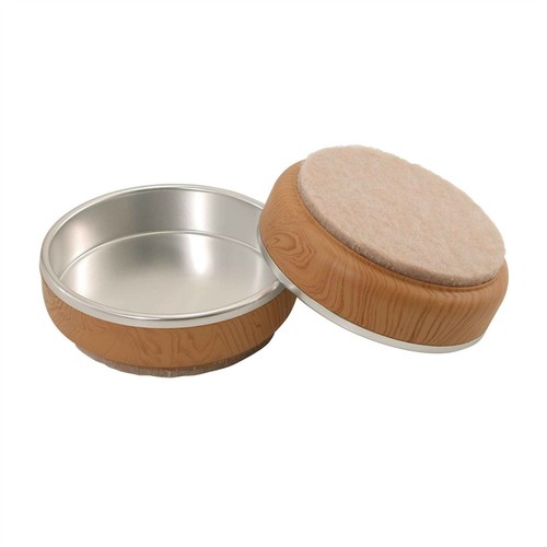 Satin chrome castor cups with - castor,