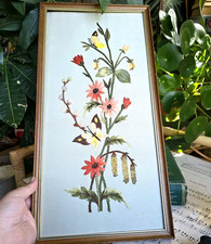 Vintage Framed Crewel