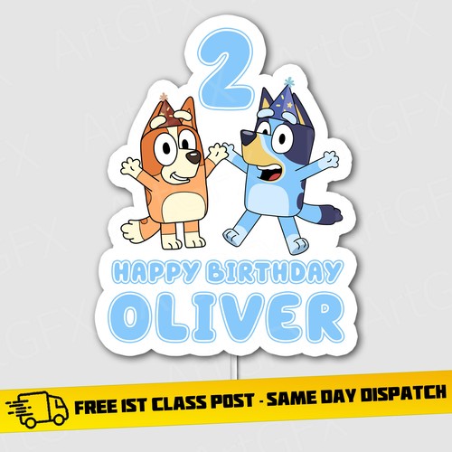 Bluey personalised name age - bluey,