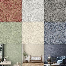 Belgravia Florence Leaf Wallpaper Victorian Floral Trails Leaves - Choose Colour