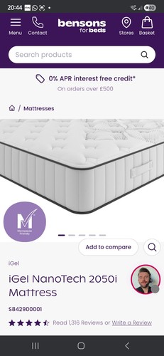 Igel nanotech 2050i mattress - nanotech,