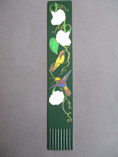 Leather bookmark birds - leather,