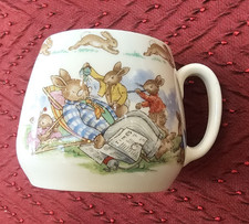 Royal Doulton Bunnykins Mug - Pea Shooter scene