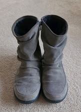 Hotter Suede Pixie Boots Grey