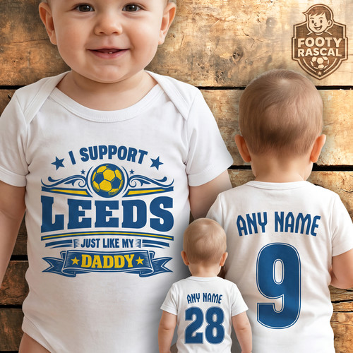 Personalised leeds baby grow - leeds,