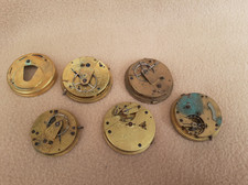 X 5 ANTIQUE FUSEE POCKET WATCH