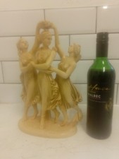 Vintage ,Classical Sty , Three Graces Plaster Figurine